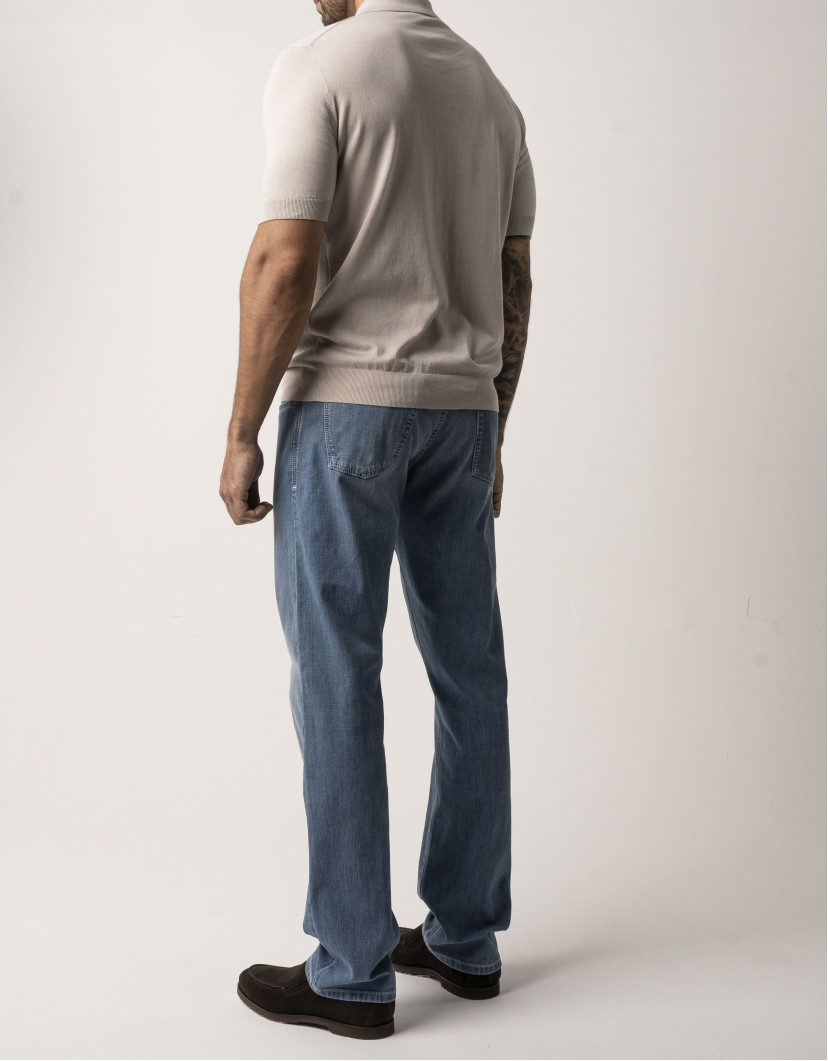 Scissor Scriptor Light Blue Straight-Leg Jeans image